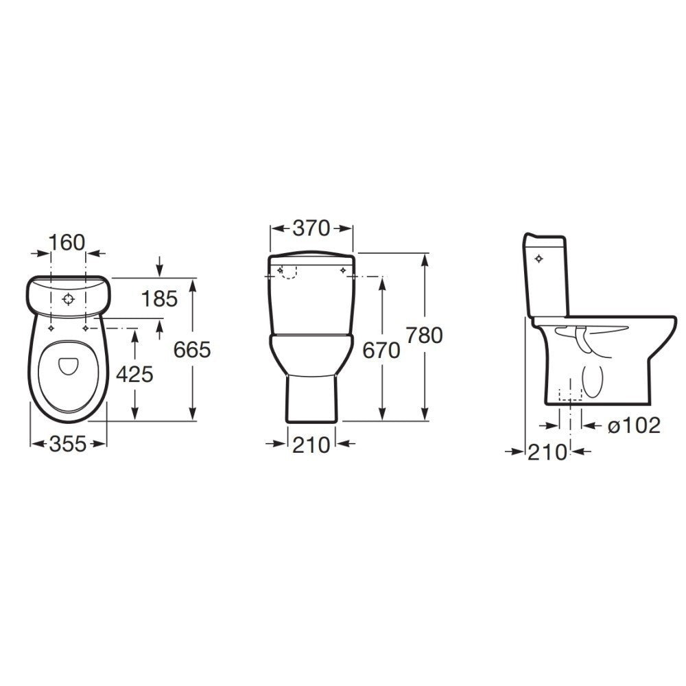 Victoria Set promo Vas WC pe pardoseala cu rezervor aparent si capac  36x67 cm evacuare verticala