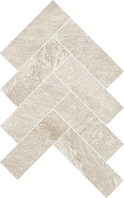 SLATESTONE HERRINGBONE 5X15 T8 WHITE NATURAL 21.5X29.4