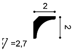 Cornisa DUROPOLYMER CX133
