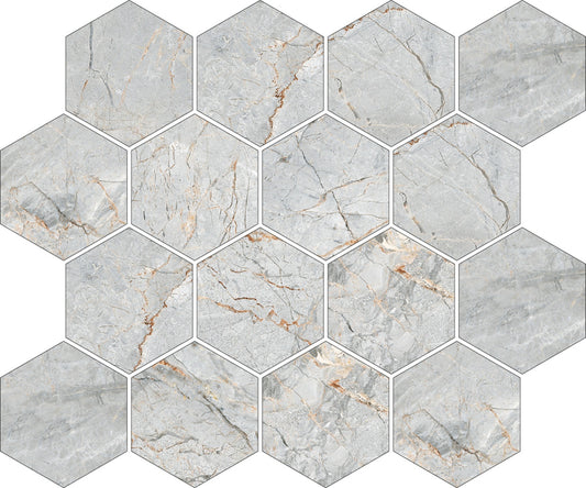 GOLDEN PURE ESAGONO OXFORD GREY  LUCIOS 34.4X28.7