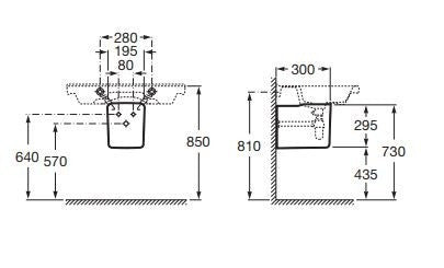 The Gap Semipicior lavoar 20x30 cm