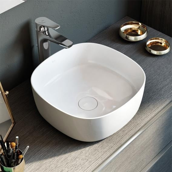 INSPIRA  Masca lavoar baie cu blat si doua sertare 80x50 cm, maro (city oak)