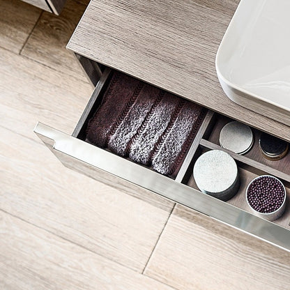 INSPIRA  Masca lavoar baie cu blat si doua sertare 80x50 cm, maro (city oak)