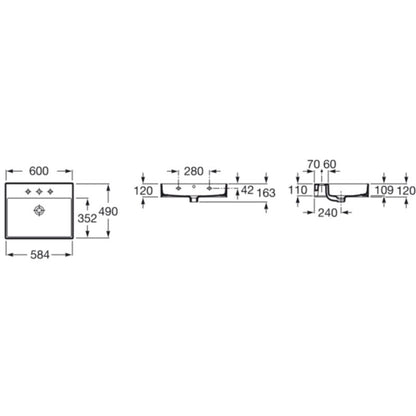 INSPIRA Lavoar baie suspendat  60x49 cm