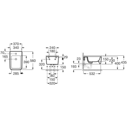 INSPIRA  Square Bideu suspendat 37x56 cm