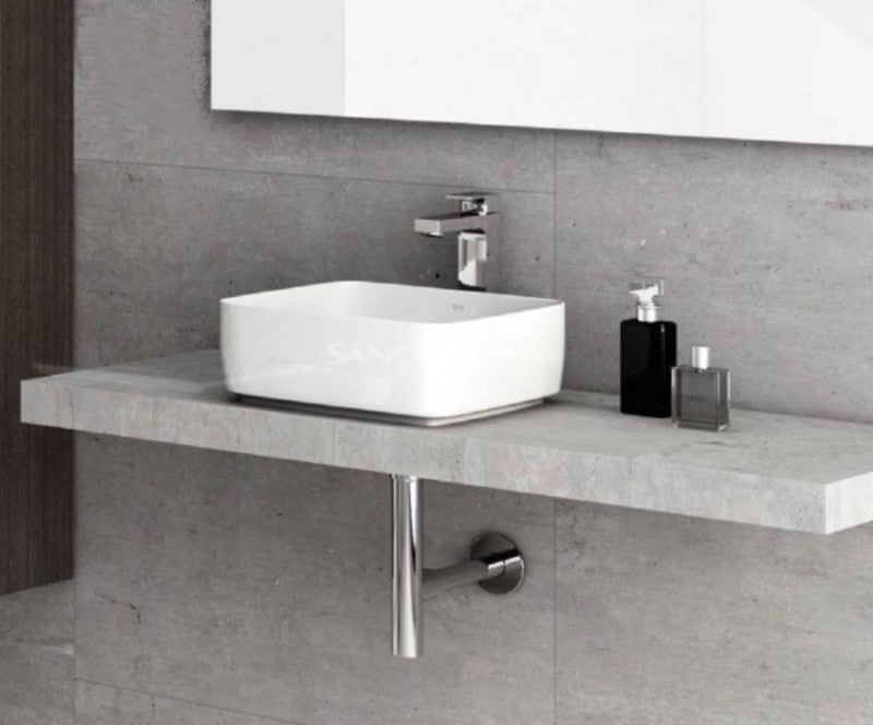 INSPIRA Lavoar baie pe blat, patrat  Square 37x37 cm