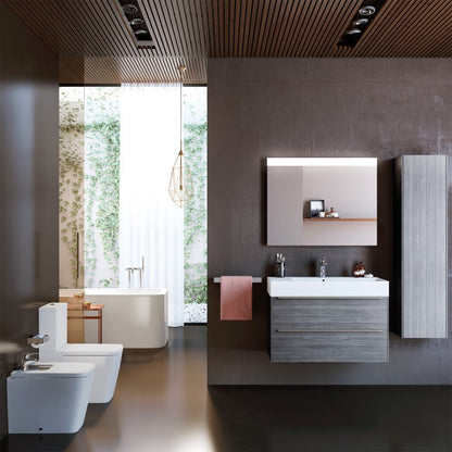 INSPIRA Vas WC pe pardoseala  Square Rimless 36x65 cm evacuare orizontala sau verticala, lipit de perete, bej