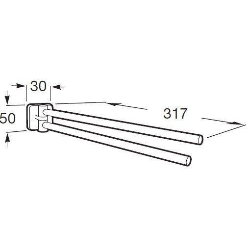 Victoria  Suport prosop baie tip bara dubla 32 cm