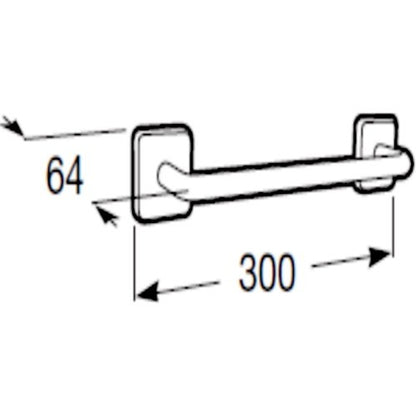 Victoria  Suport prosop baie tip bara 30 cm, montaj adeziv sau cu suruburi