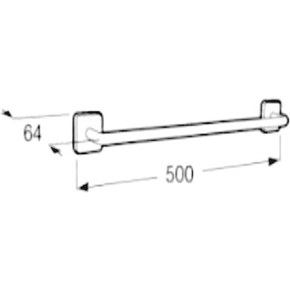 Victoria  Suport prosop baie tip bara 50 cm, montaj adeziv sau cu suruburi