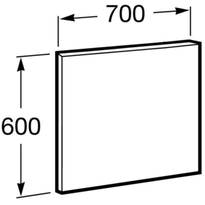 Victoria  Basic Oglinda 70xH60 cm, argintiu