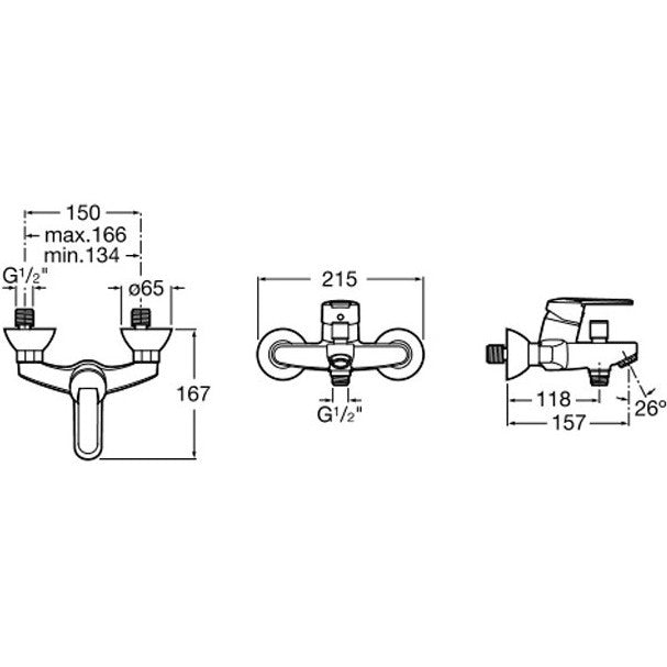 Victoria  Baterie cada dus, cu divertor