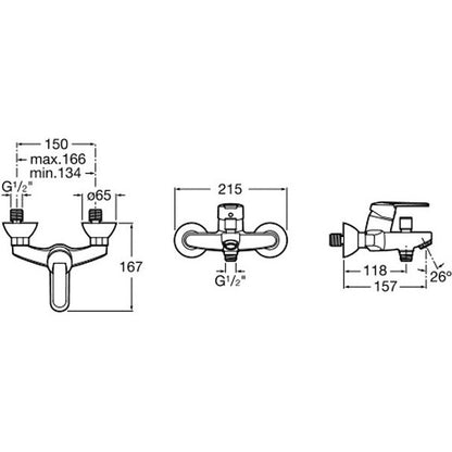 Victoria  Baterie cada dus, cu divertor