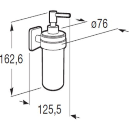 Victoria  Dozator sapun lichid, montaj adeziv sau cu suruburi