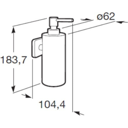 Victoria  Dozator sapun lichid din metal, montaj adeziv sau cu suruburi