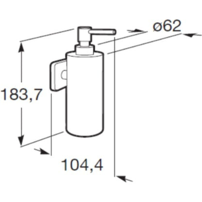 Victoria  Dozator sapun lichid din metal, montaj adeziv sau cu suruburi