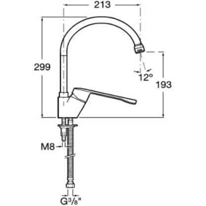 Victoria  Pro Baterie chiuveta bucatarie monocomanda