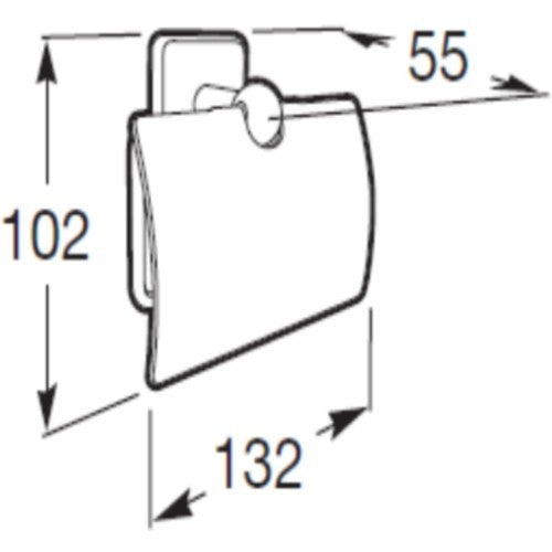 Victoria  Suport hartie igienica cu aparatoare, montaj adeziv sau cu suruburi