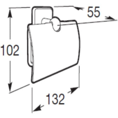 Victoria  Suport hartie igienica cu aparatoare, montaj adeziv sau cu suruburi