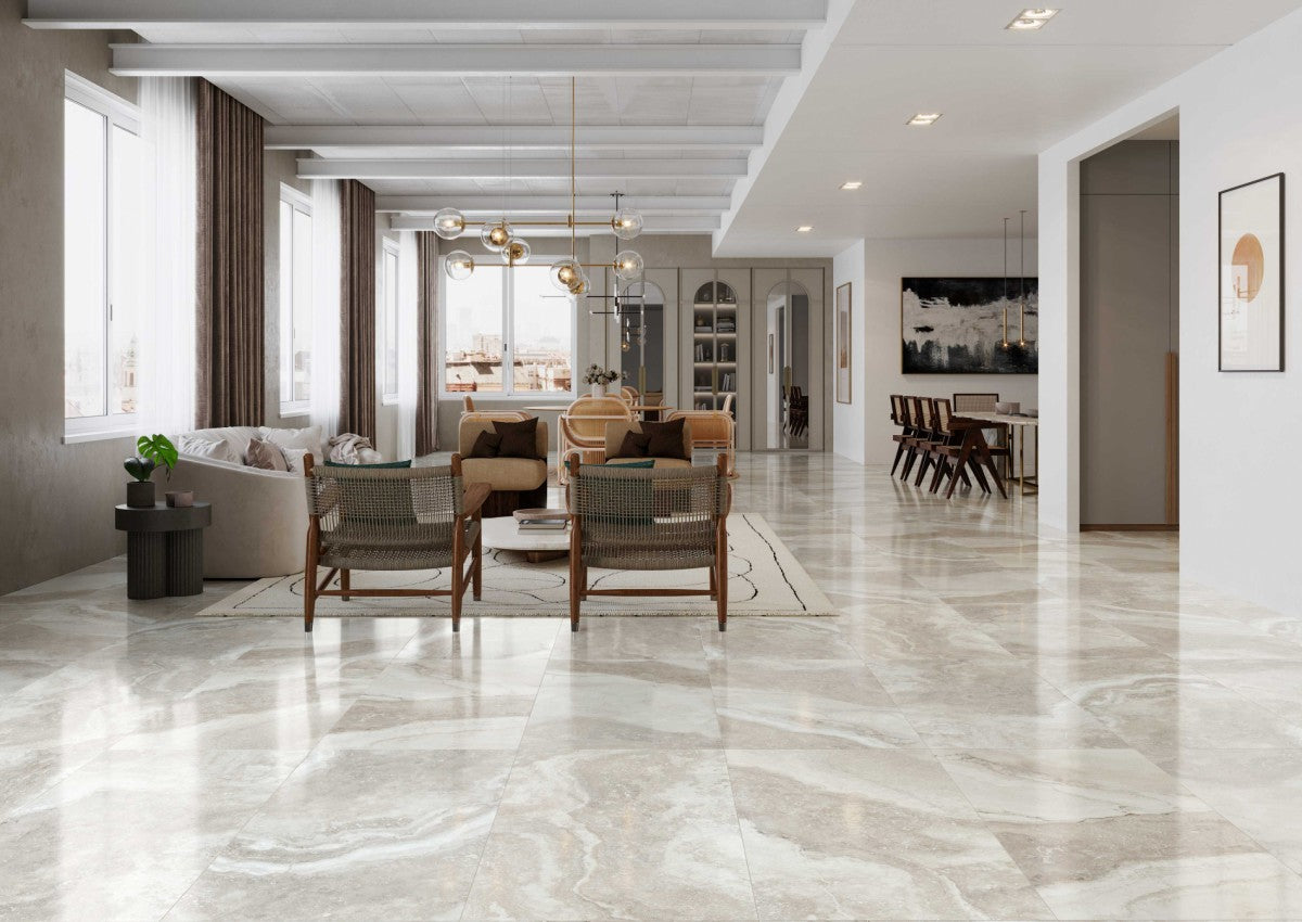 TRAVERTINO DI CARACALLA BIANCO 60x120 LUCIOS